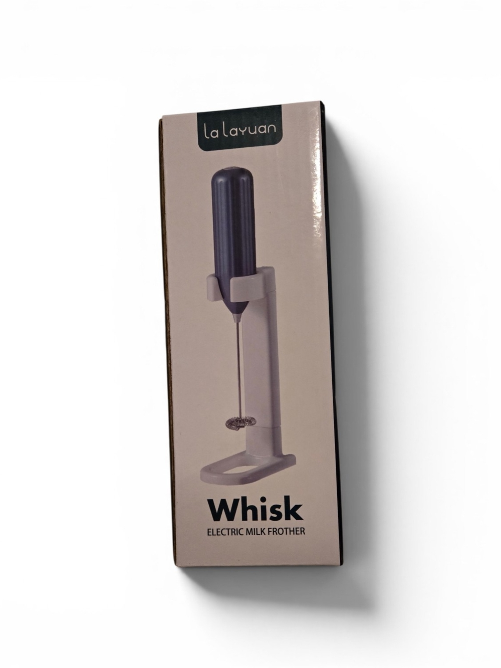 LaLayuan Whisk Electric Milk Frother - Black and White